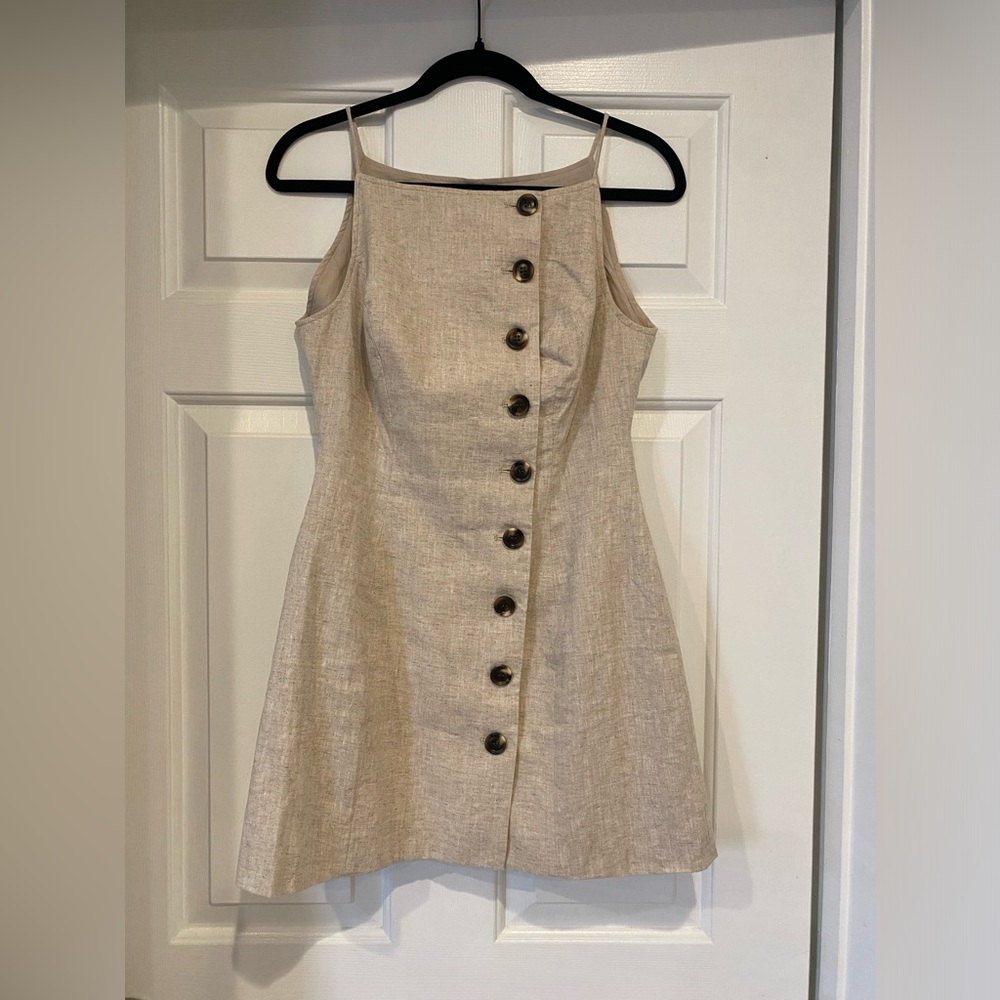 SNDYS linen button down dress